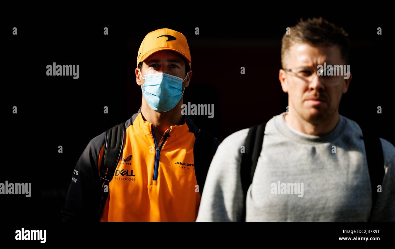 Daniel Ricciardo (AUS) de l'écurie McLaren lors du Grand Prix de Formule 1 d'Australie sur le circuit du Grand Prix d'Albert Park sur 6. Avril 2022. Banque D'Images