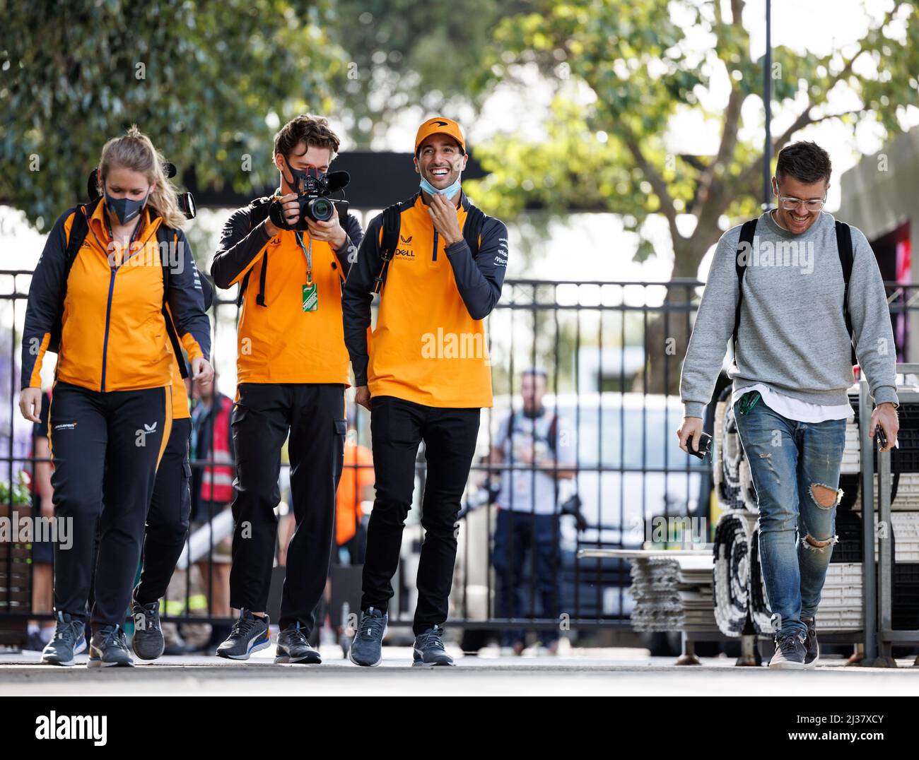 Daniel Ricciardo (AUS) de l'écurie McLaren lors du Grand Prix de Formule 1 d'Australie sur le circuit du Grand Prix d'Albert Park sur 6. Avril 2022. Banque D'Images