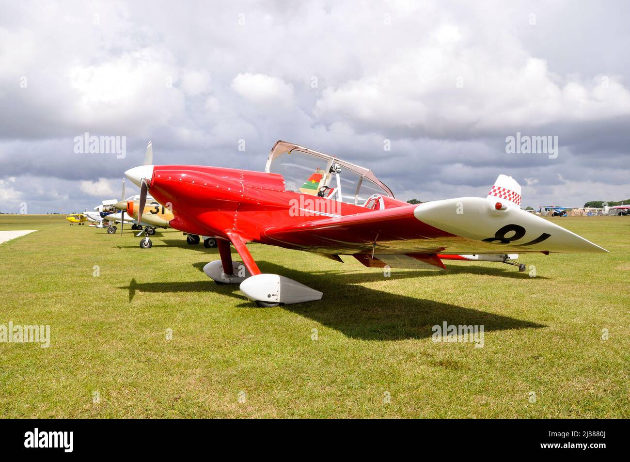 L'avion léger RV-4 de Van G-MARX à l'aérodrome de Sywell, dans le Northamptonshire, au Royaume-Uni, lors d'une course aérienne au Royal Aero Club. Avion de course avec le numéro 78 Banque D'Images