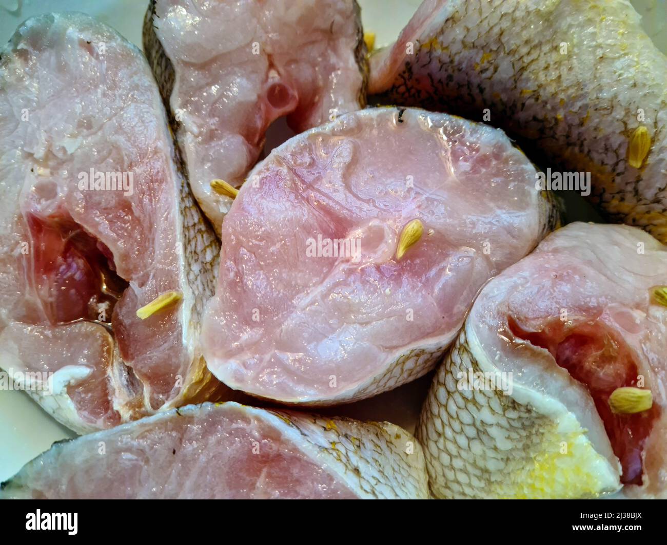 poisson cru en tranches, nourriture Banque D'Images