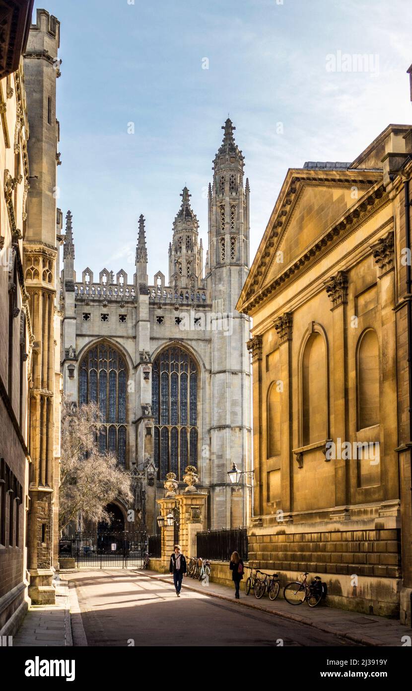 CAMBRIDGE, ANGLETERRE - 13 MARS 2017 : King's College à Cambridge, Angleterre. Fondé en 1441 par le roi Henri VI, il possède le plus grand vitrail du monde Banque D'Images