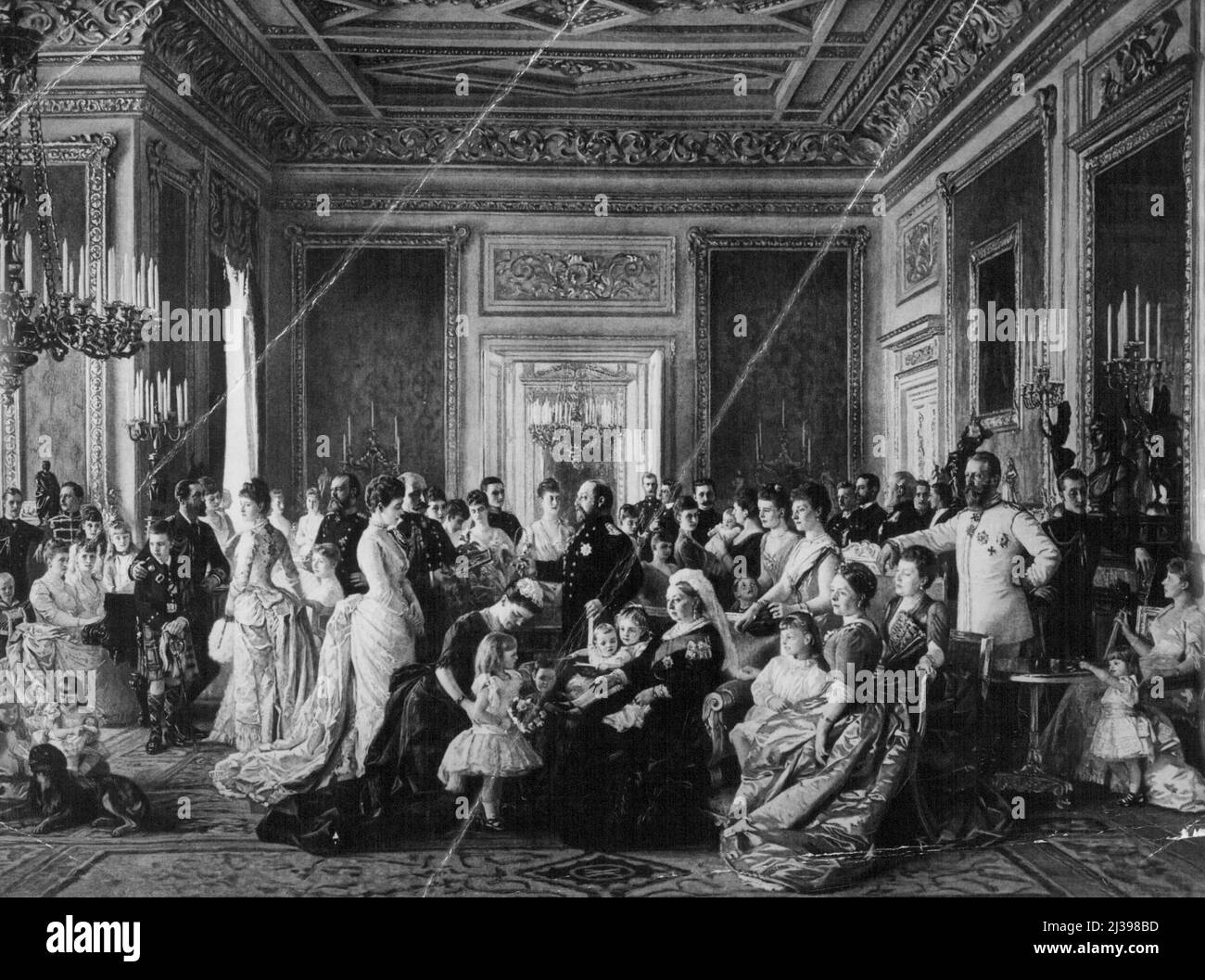 La Maison royale sur Windsor -- sa Majesté la reine Victoria et la ***** Famille à Windsor ***** le ***** . 1 août 1948. Banque D'Images