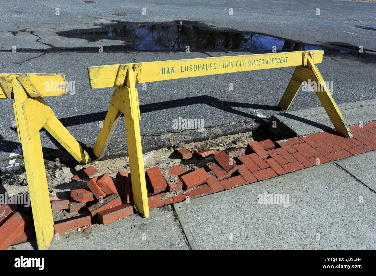 Réparation de trottoirs long Island New York Banque D'Images