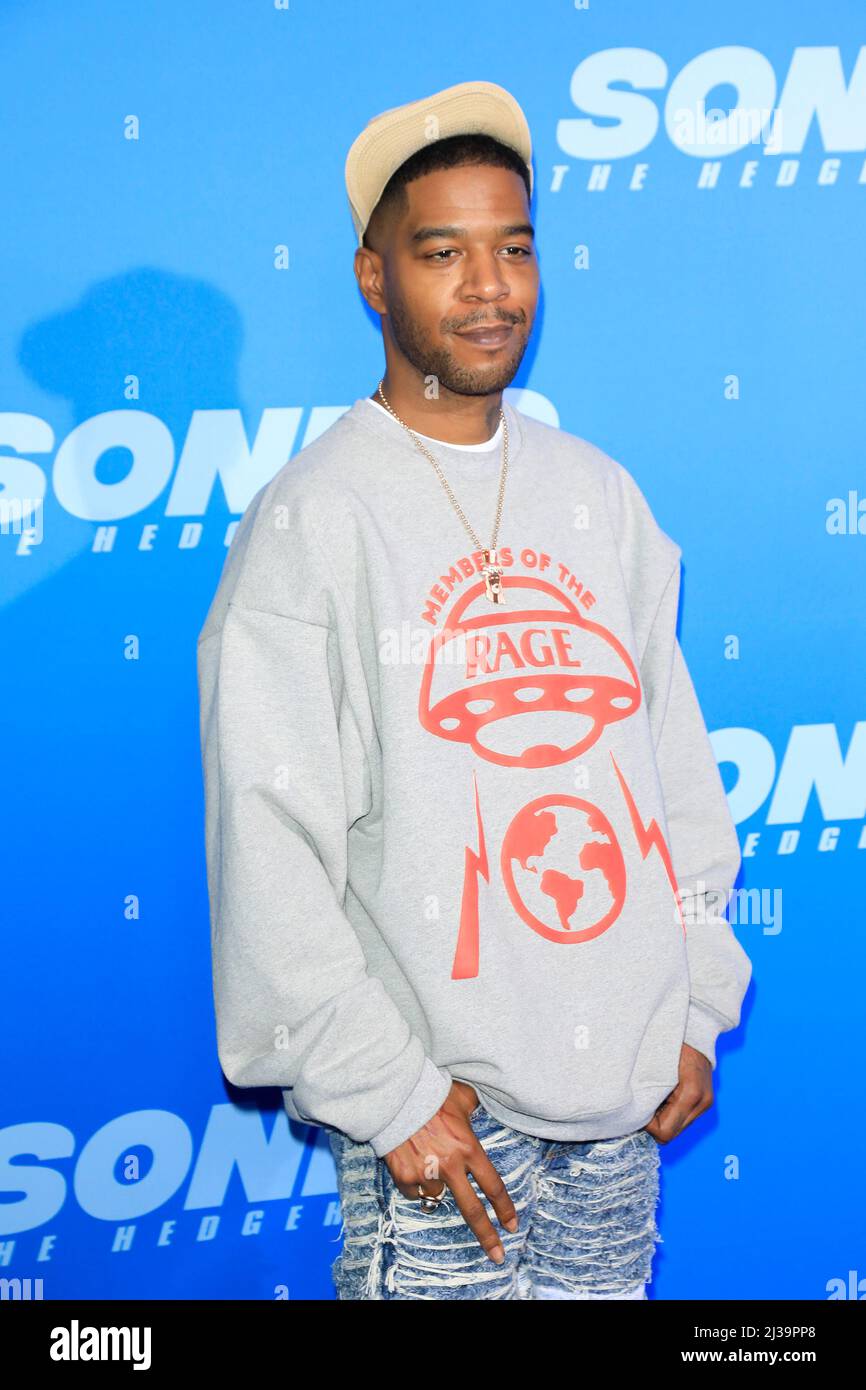 5 avril 2022, Westwood, CA, USA: LOS ANGELES - APR 5: Kid Cudi à la Sonic The Hedgehog 2 LA première au Village Theatre le 5 avril 2022 à Westwood, CA (Credit image: © Kay Blake/ZUMA Press Wire) Banque D'Images