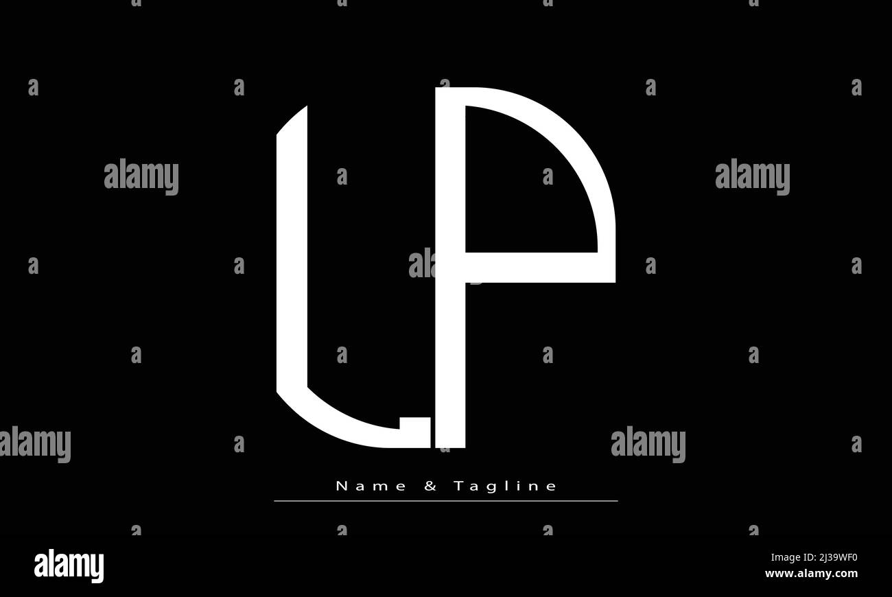 Lettres de l'alphabet initiales Monogram logo LP , PL Illustration de Vecteur