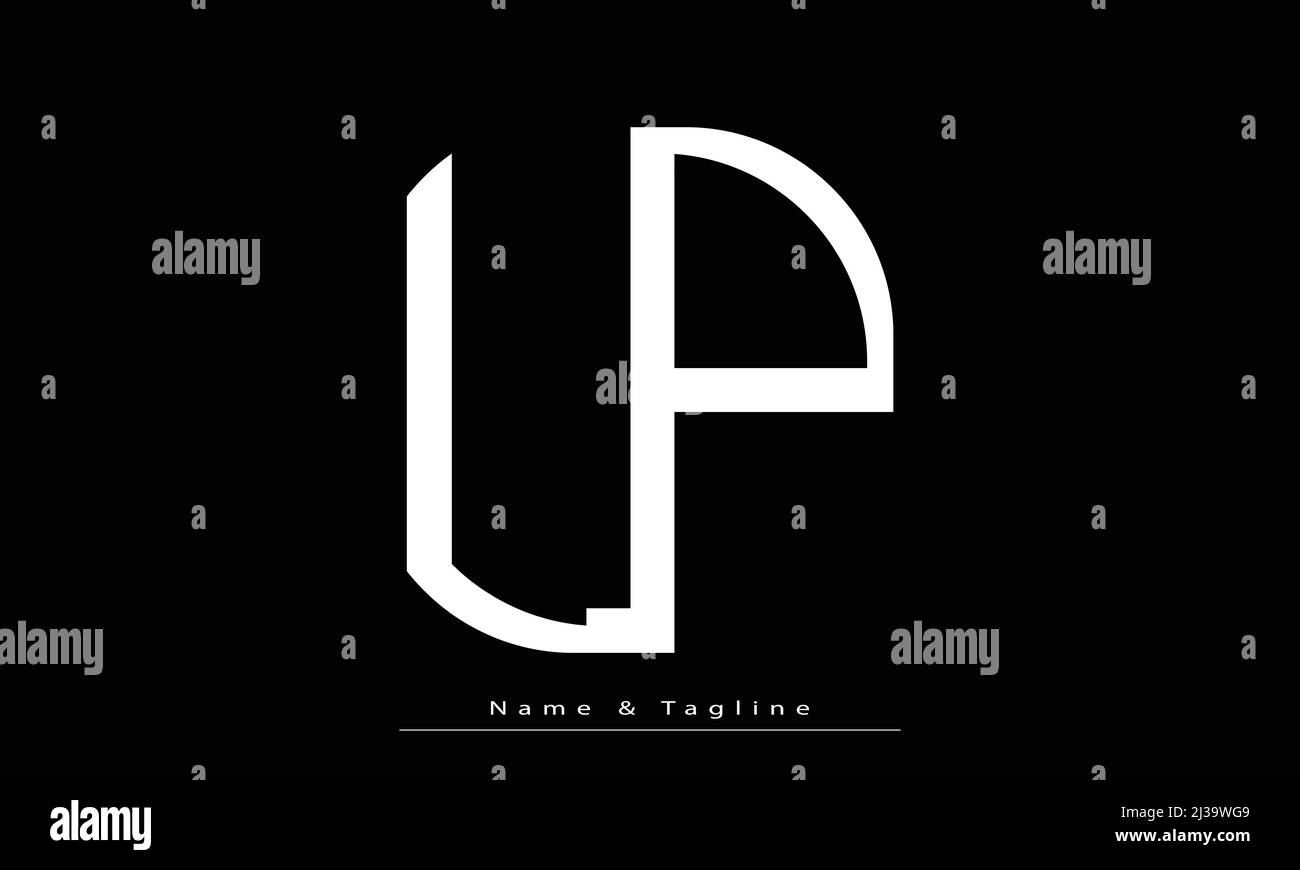 Lettres de l'alphabet initiales Monogram logo LP , PL Illustration de Vecteur
