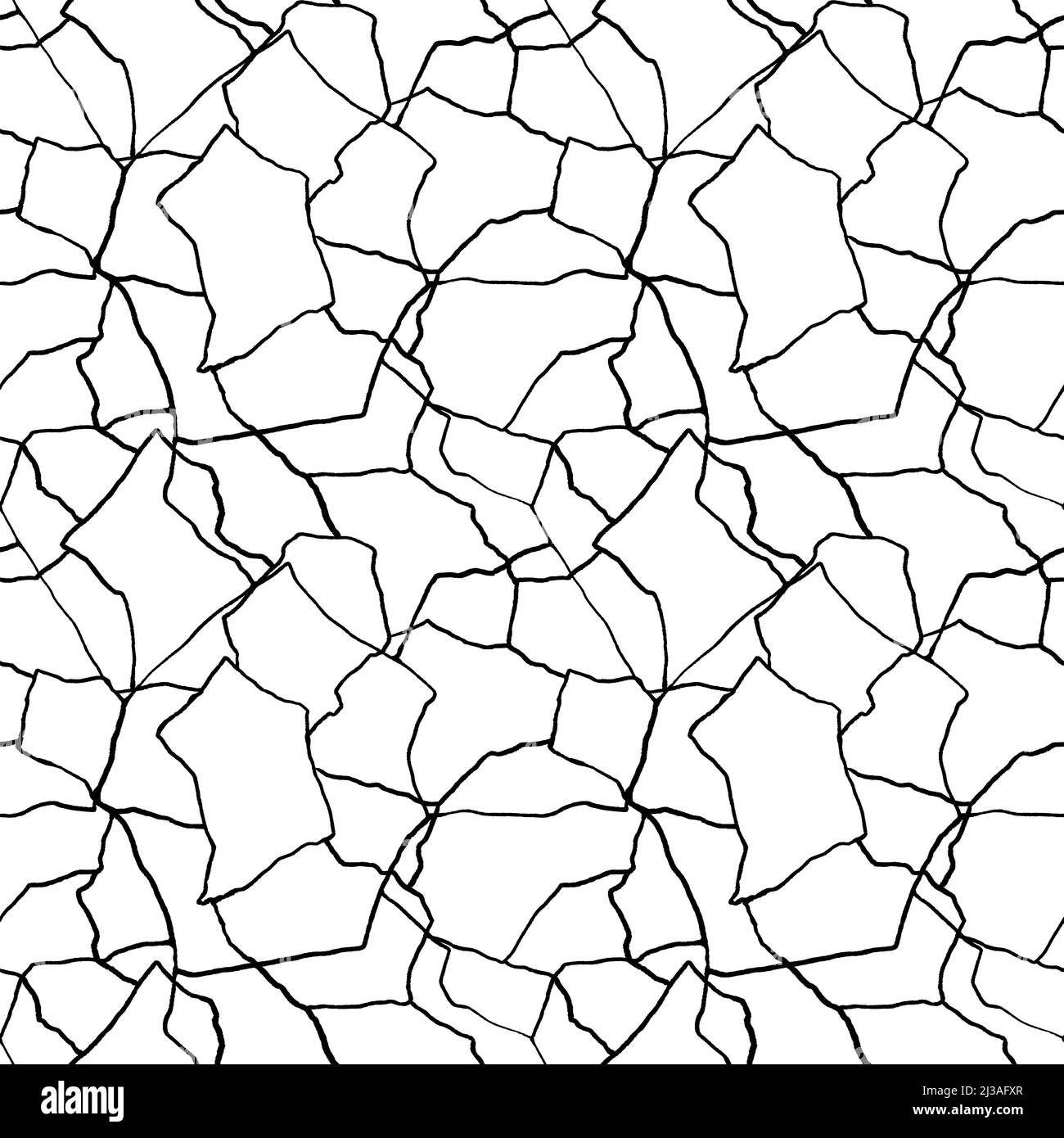 kintsugi art sans couture motif de éclats et de fragments de barbes différents avec des lignes fines. Illustration de Vecteur
