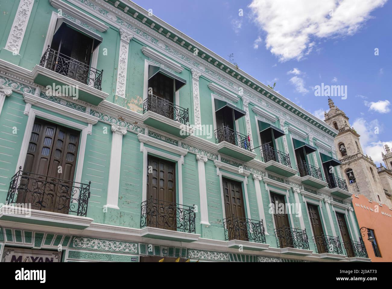 Ancien bâtiment, vieille ville, Merida, Yucatan, Mexique Banque D'Images