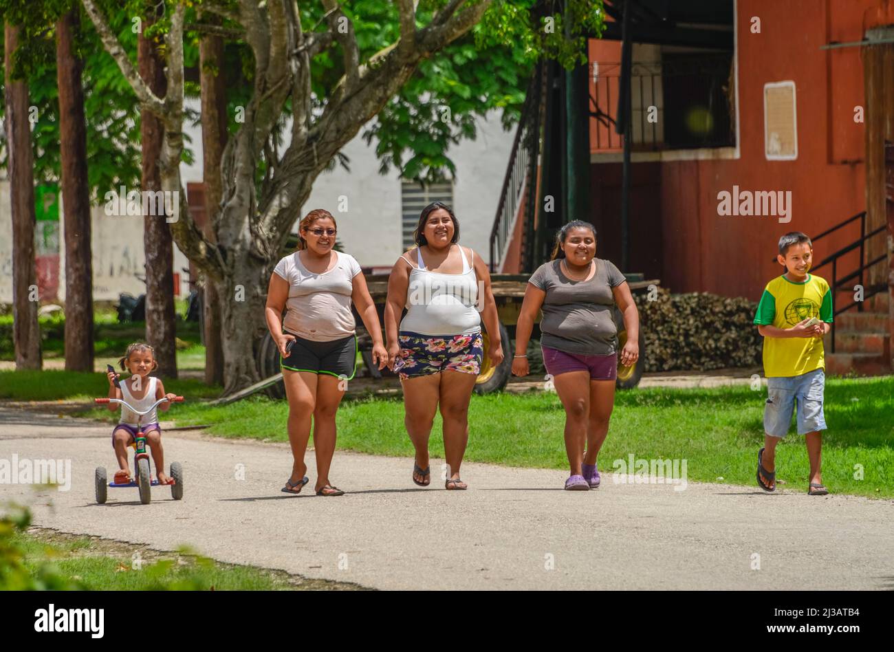FAT People, Hacienda Sotuta de Peon, Yucatan, Mexique Banque D'Images