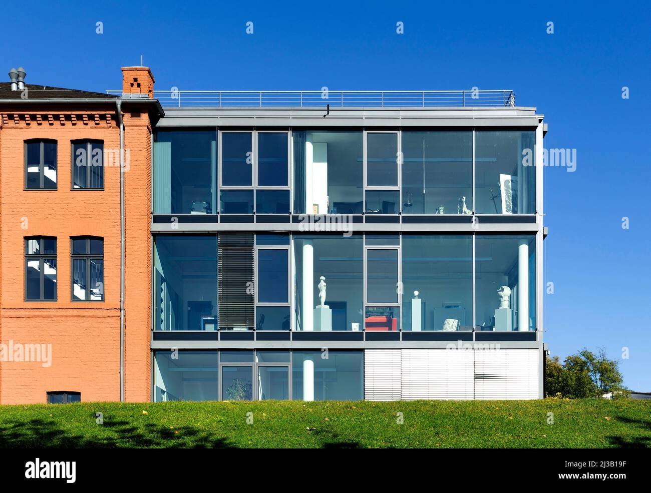 Directors villa, immeuble de bureaux, ancienne cimenterie de Portland, quartier urbain de Bonner Bogen, Bonn, Rhénanie-du-Nord-Westphalie, Allemagne Banque D'Images