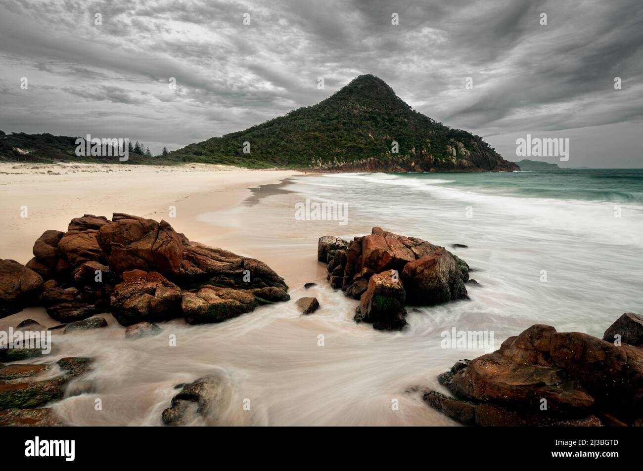 Zénith Beach, dans le parc national de Tomaree, sur la célèbre côte centrale. Banque D'Images
