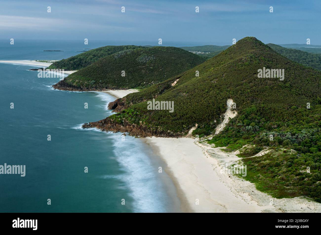 Zénith Beach, dans le parc national de Tomaree, sur la célèbre côte centrale. Banque D'Images