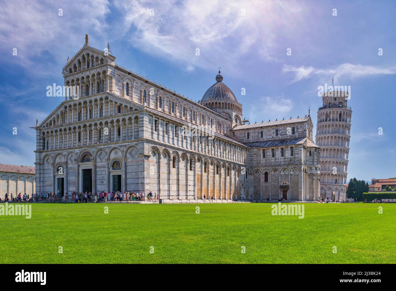 Pise Italie, Tour penchée de Pise et Cathédrale Duomo de Pise Banque D'Images
