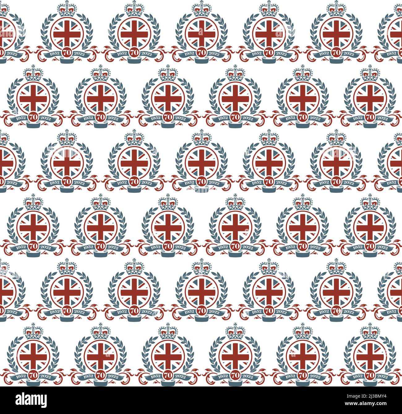 Le Queens Platinum Jubilee 2022 - en 2022, sa Majesté la Reine deviendra le premier monarque britannique à célébrer un Jubilé de platine après 70 ans Illustration de Vecteur