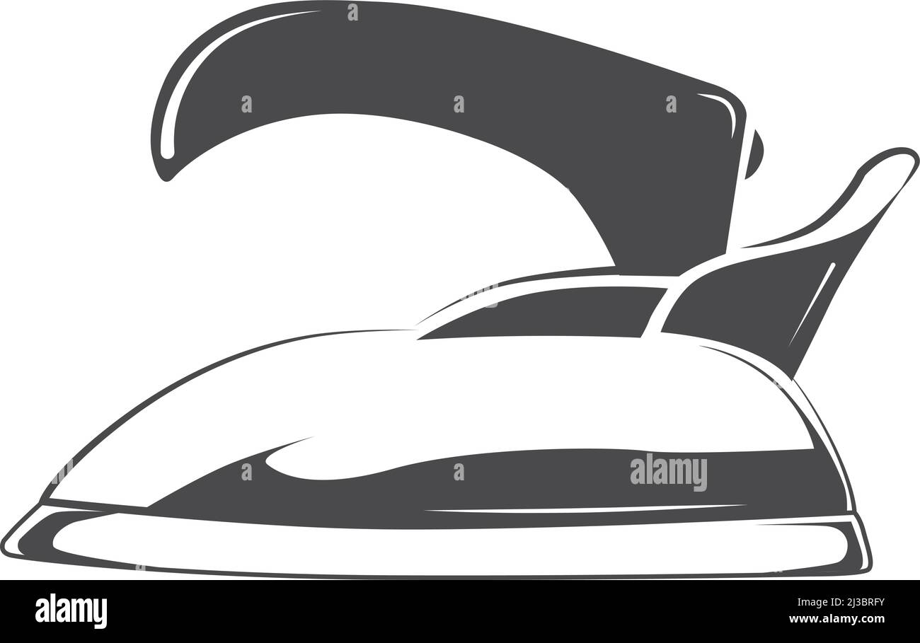 Icône du fer à repasser. Symbole de l'outil de lissage du tissu Illustration de Vecteur