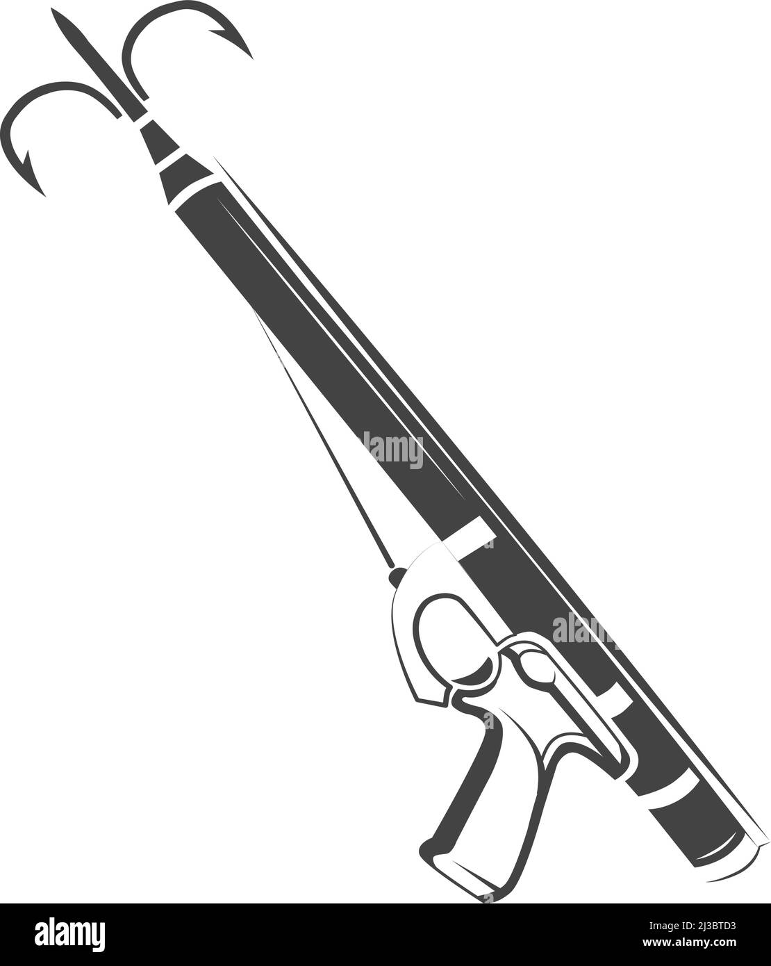 Icône de pistolet à harpon. Arme de chasse aux baleines et aux poissons  Image Vectorielle Stock - Alamy