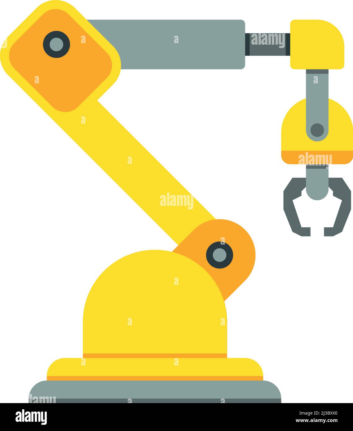 Icône main robot. Bras de machine de fabrication hydraulique Illustration de Vecteur