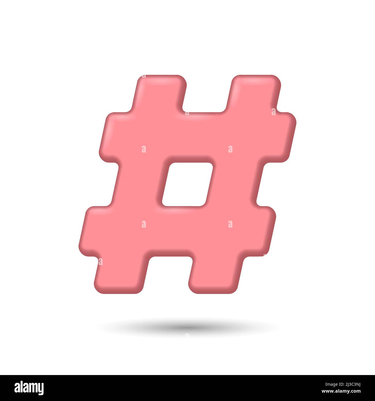 Symbole plat hashtag de dessin animé. Communication en ligne médias sociaux partager les publications de recherche. Illustration du vecteur de la technologie de messagerie de l'innovation de l'information Illustration de Vecteur