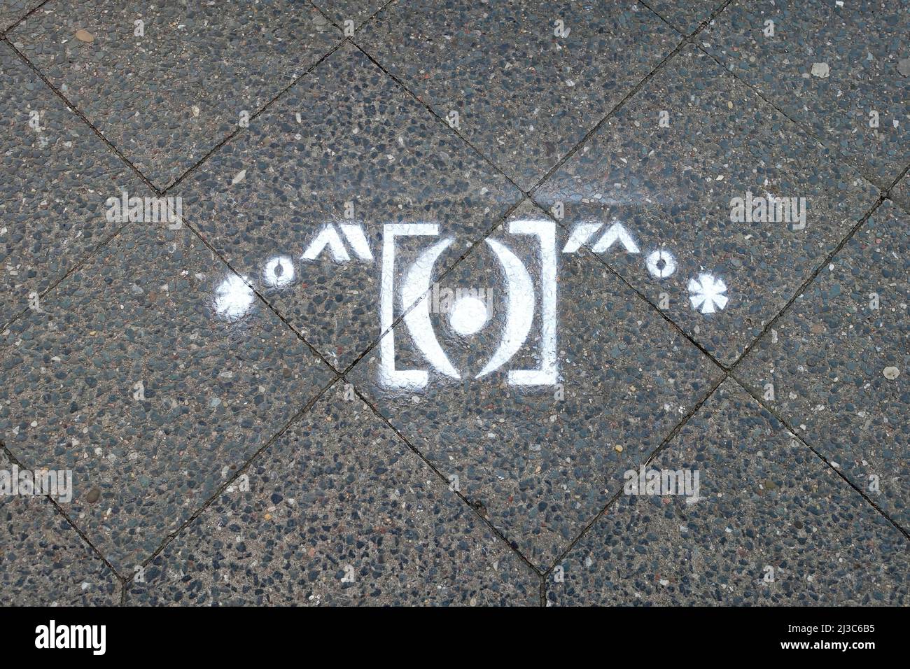 Stencil, œil de Providence, tous voyant œil de Dieu, Berlin, Allemagne Banque D'Images