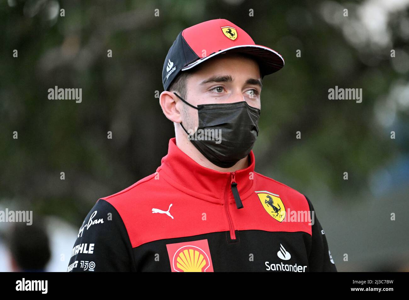 Albert Park, Melbourne, Australie. 7th avril 2022. FIA Formule 1 Grand Prix d'Australie, jour de l'inspection; Charles Leclerc de Monaco et Ferrari Credit: Action plus Sports/Alamy Live News Banque D'Images