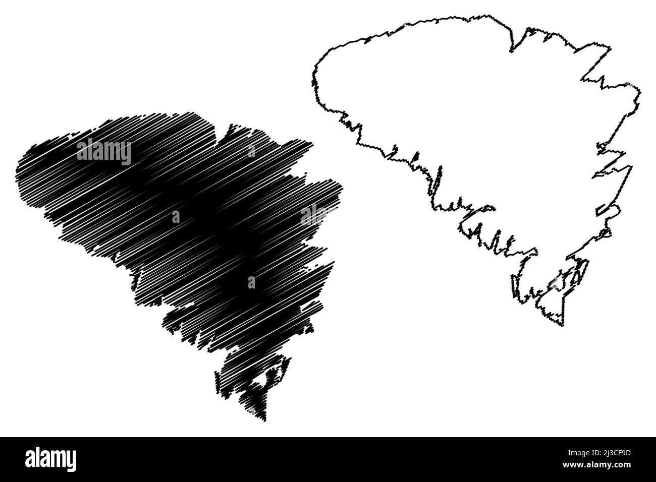 Île Resolution (Canada, territoire du Nunavut, Amérique du Nord) carte illustration vectorielle, croquis à tracer carte de résolution Illustration de Vecteur