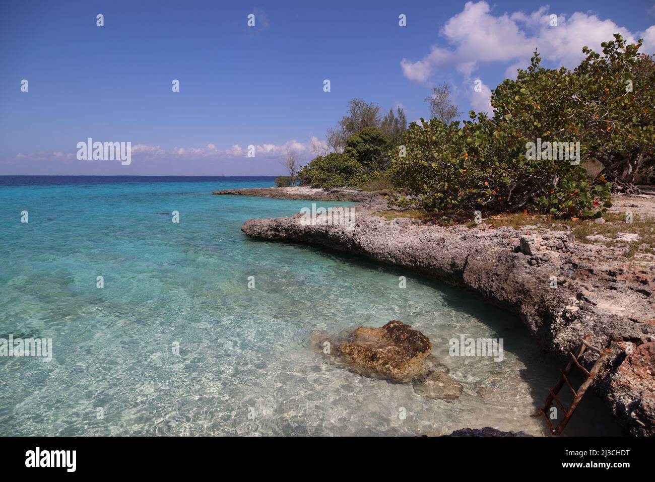 La splendide mer de la Baie des cochons, Cuba Banque D'Images