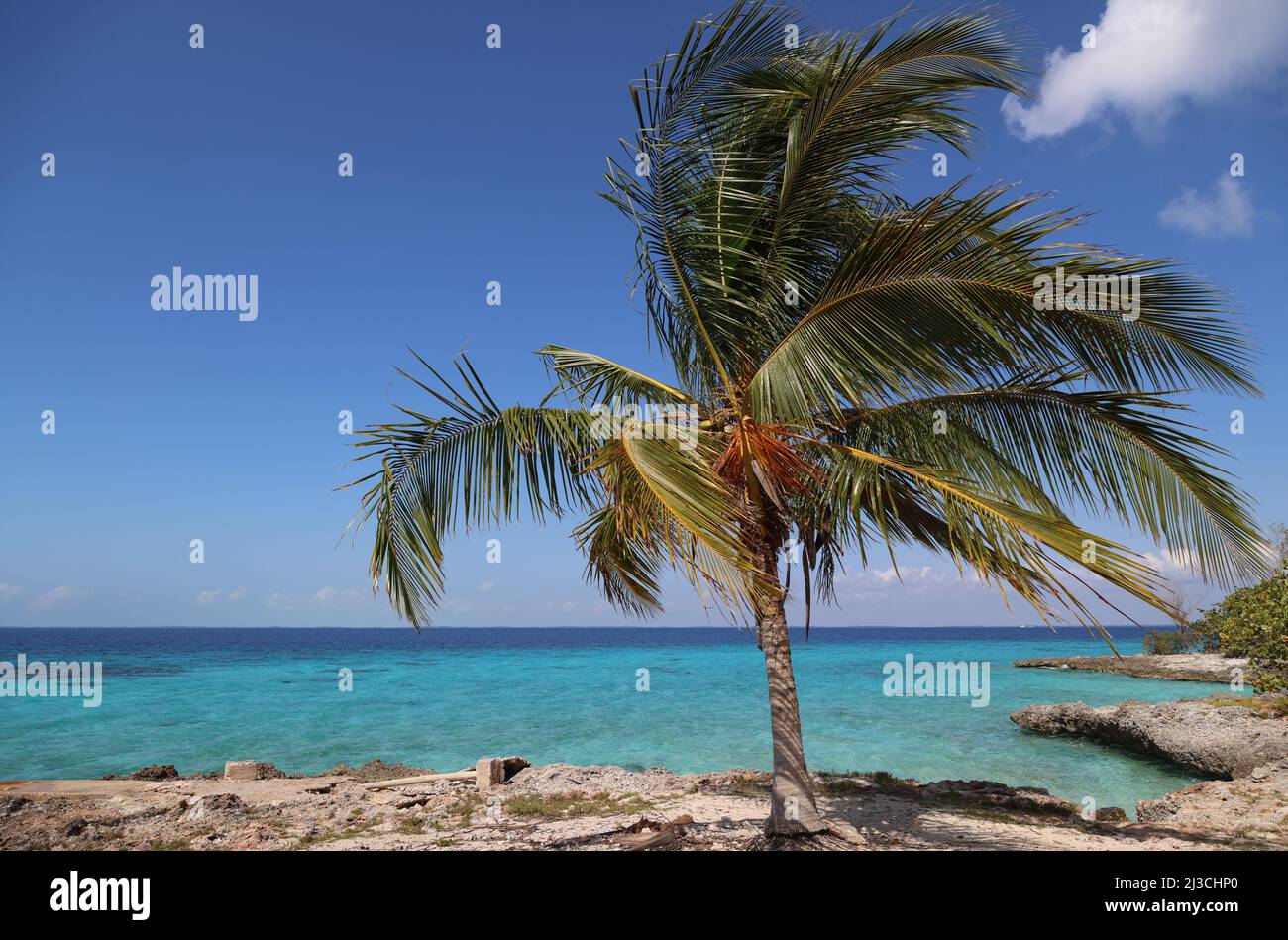 La splendide mer de la Baie des cochons, Cuba Banque D'Images