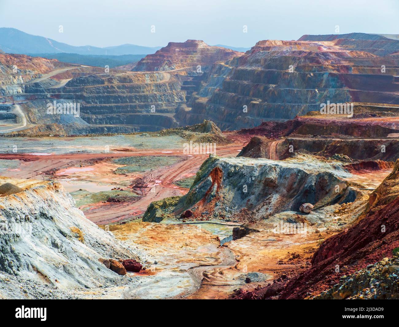 La mine Cerro Colorado est actuellement en exploitation à ciel ouvert à Riotinto, Huelva, Espagne. Banque D'Images