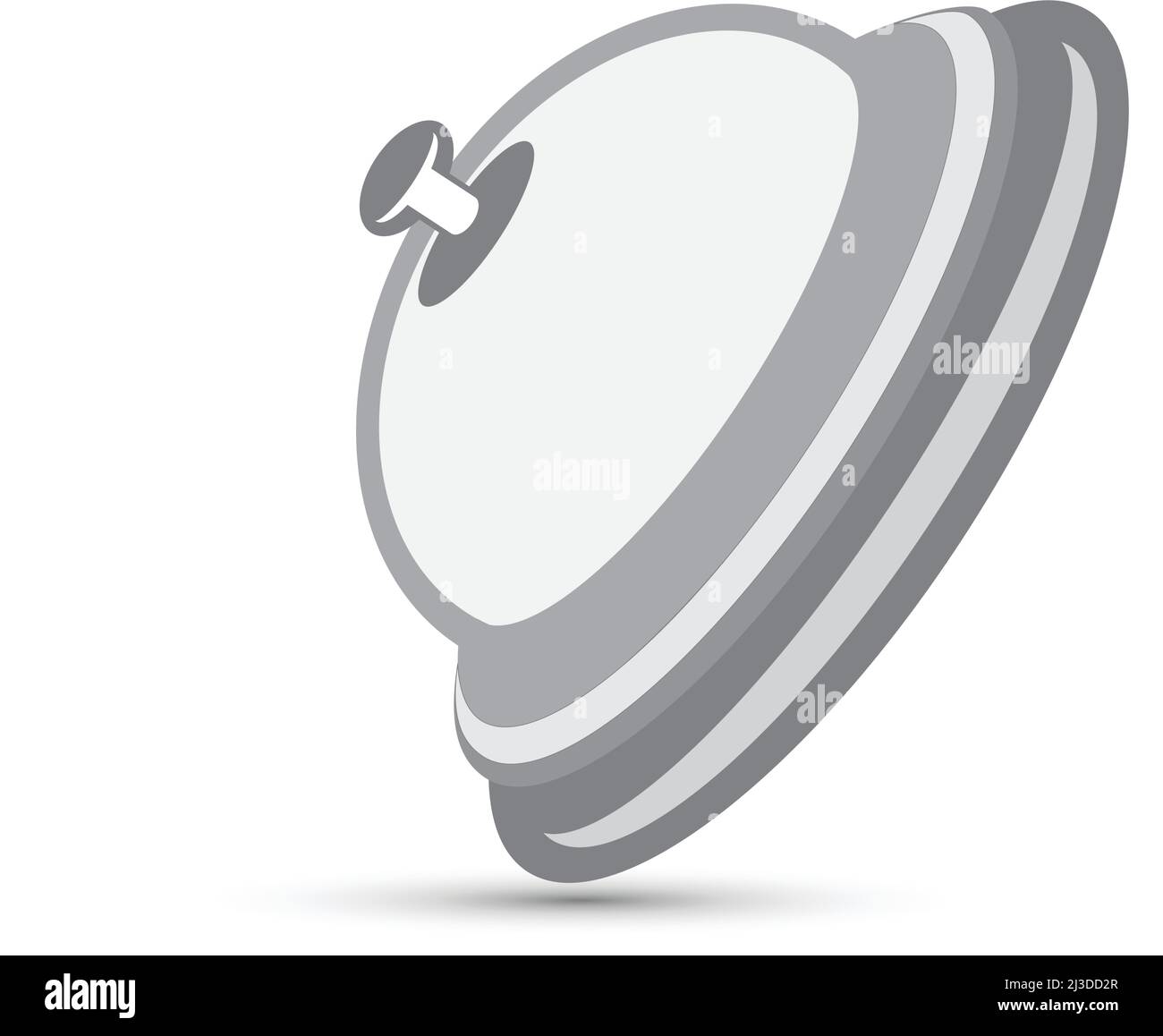 Le vecteur de cloche du service de l'hôtel est sur fond blanc Illustration de Vecteur