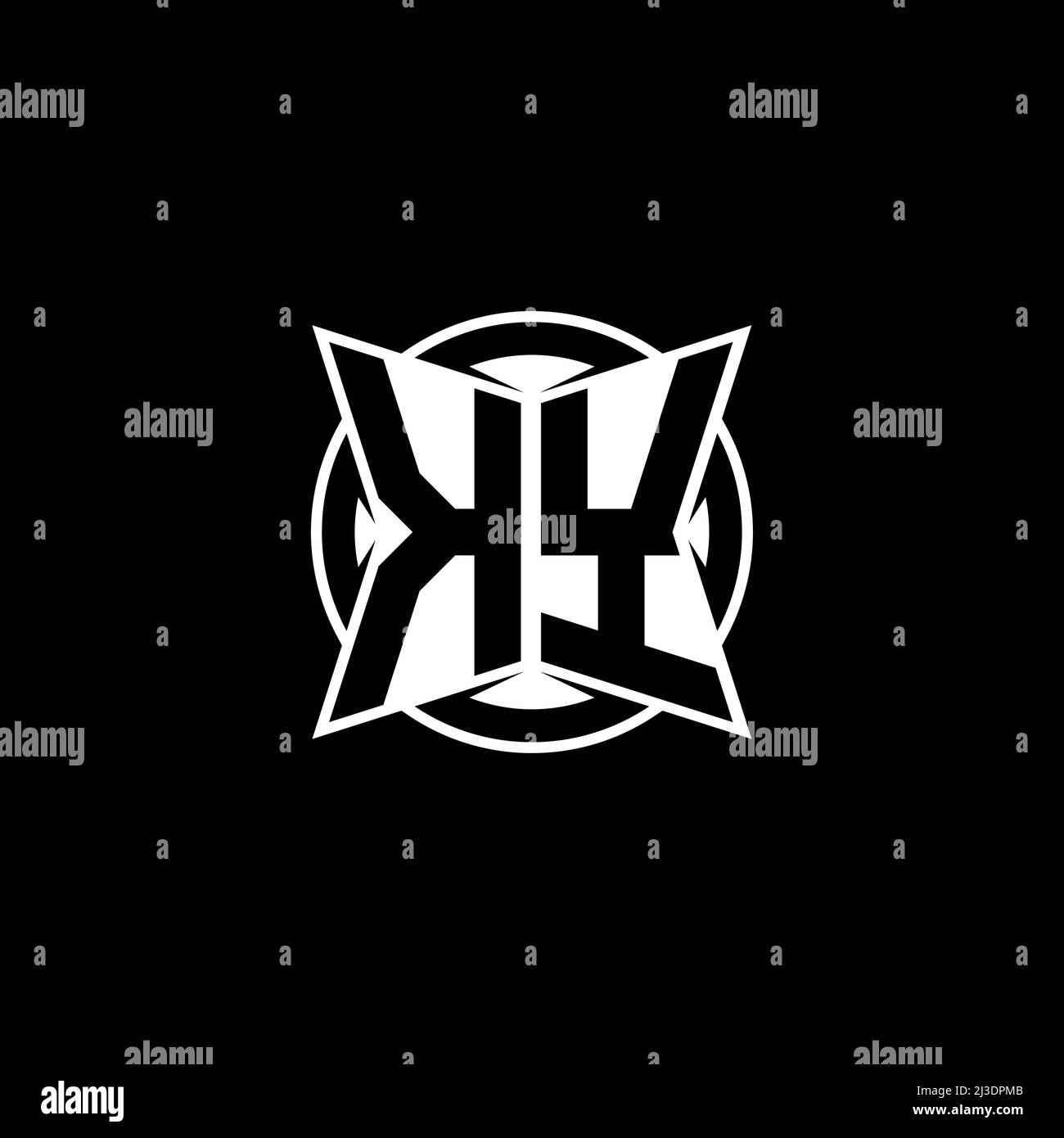 Lettre du logo du Monogramme KY au design simple et moderne. Logo rond monogramme. Illustration de Vecteur