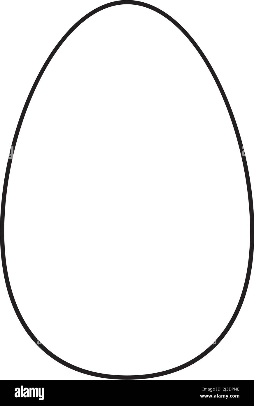 Forme ovale symbole vecteur icône contour contour contour pour la conception graphique élément d'interface utilisateur dans une illustration de pictogramme Illustration de Vecteur