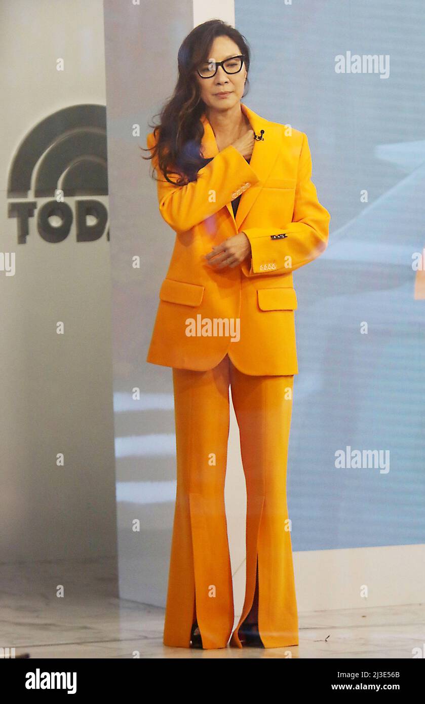 New York, NY, États-Unis. 07th avril 2022. Michelle Yeoh à NBC's aujourd'hui en faisant la promotion de son nouveau film partout en même temps le 07 avril 2022 à New York City. Crédit : RW/Media Punch/Alamy Live News Banque D'Images