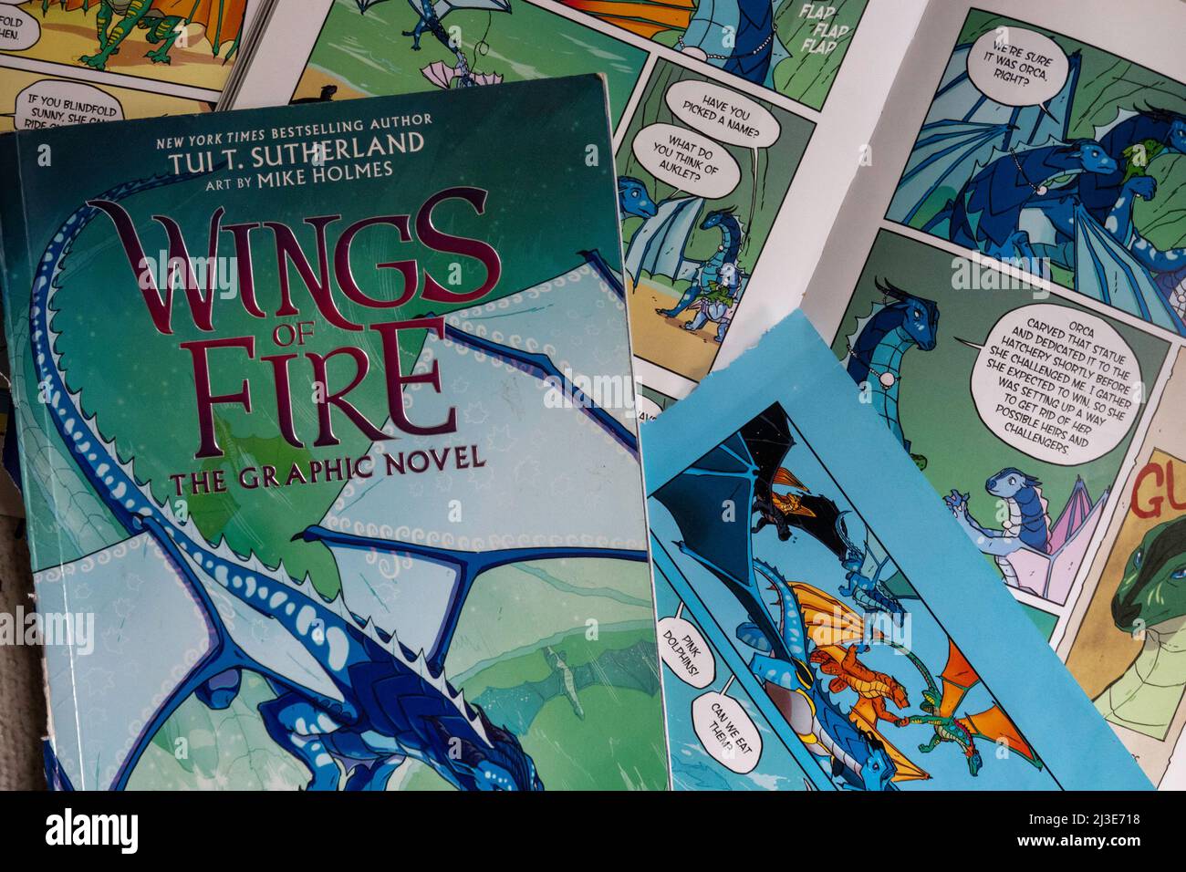 Wings of Fire est un roman graphique de la série Dragonet Prophecy, USA 2022 Banque D'Images