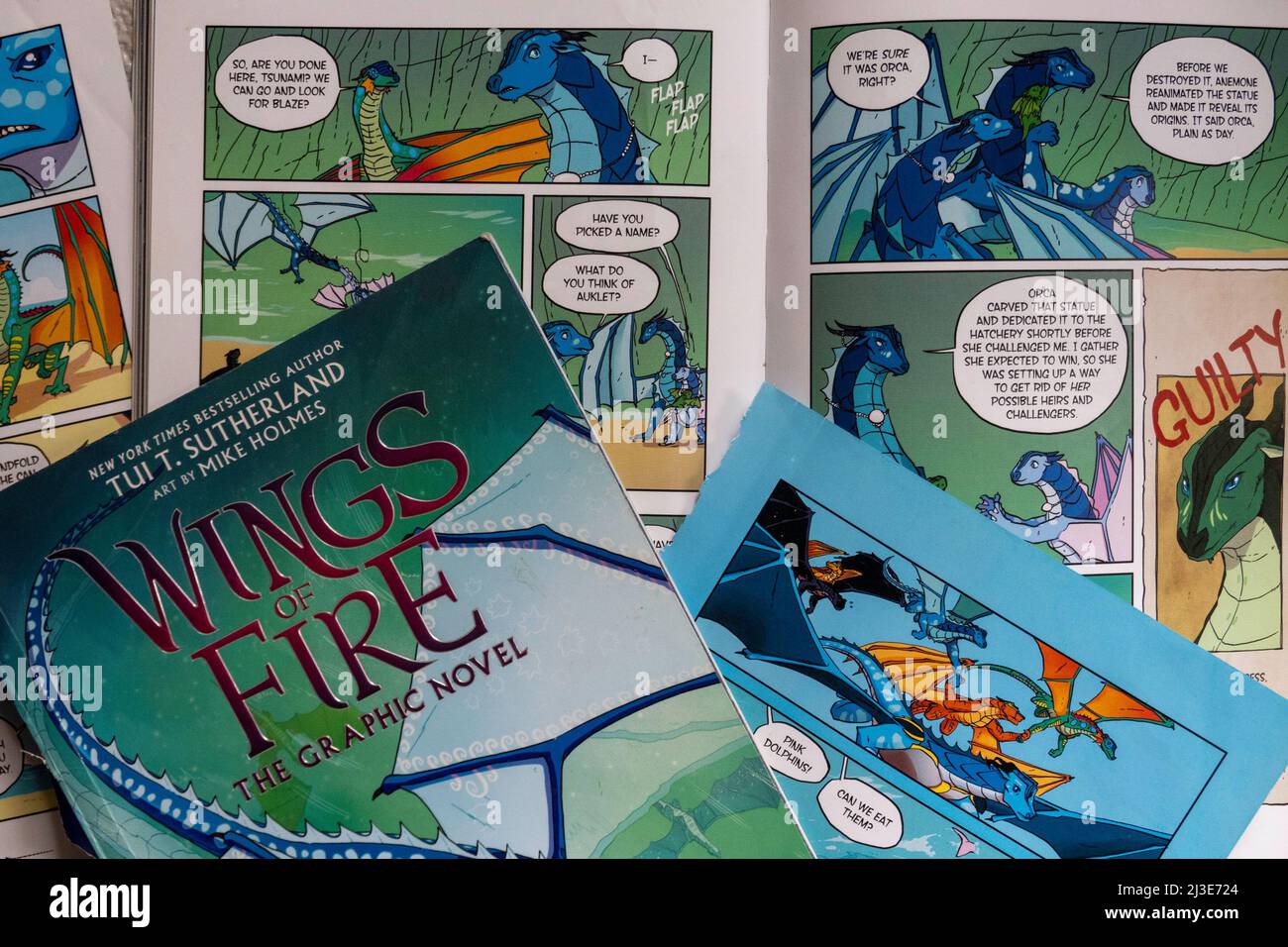 Wings of Fire est un roman graphique de la série Dragonet Prophecy, USA 2022 Banque D'Images