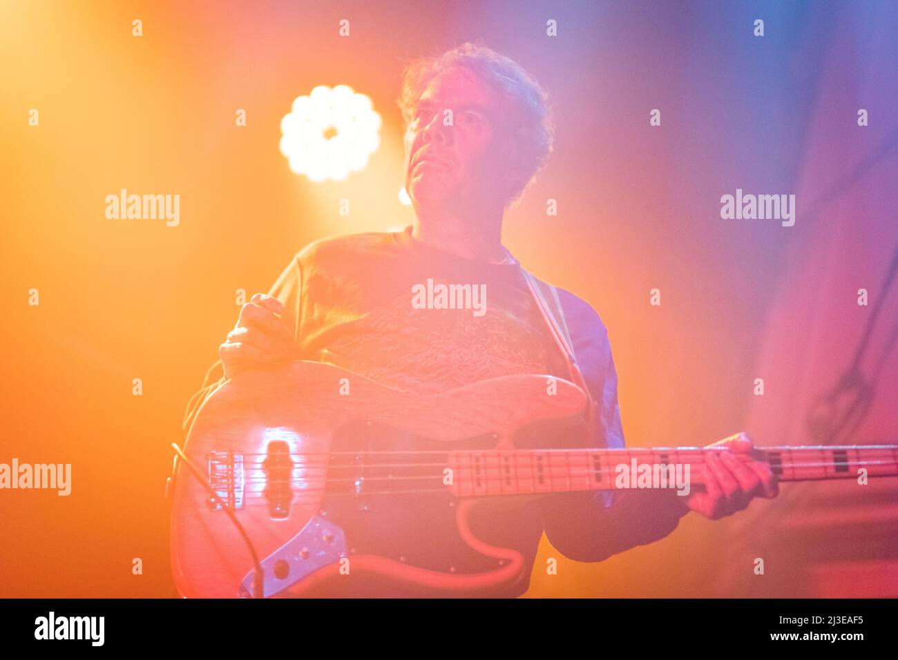 Édimbourg, Écosse. Jeudi 7 avril 2022. Le groupe écossais Pictush Trail, dirigé par Johnny Lynch, se joue au Summerhall d'Édimbourg. Cette performance s’inscrivait dans le cadre d’une tournée britannique faisant la promotion de leur cinquième album « Island Family », sorti en mars 2022 par Fire Records. Banque D'Images