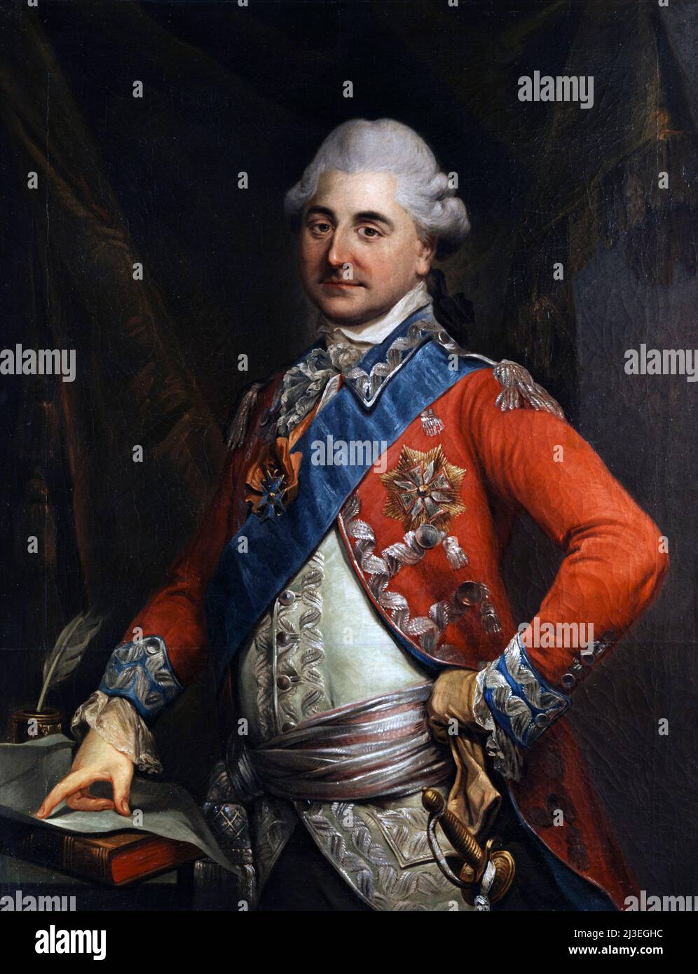 POLOGNE - 1786 - Portrait de Stanislaus Augustus Poniatowski (1732-1798). En tant que roi de Pologne et du Commonwealth polonais-lituanien-ukranien, il était connu Banque D'Images