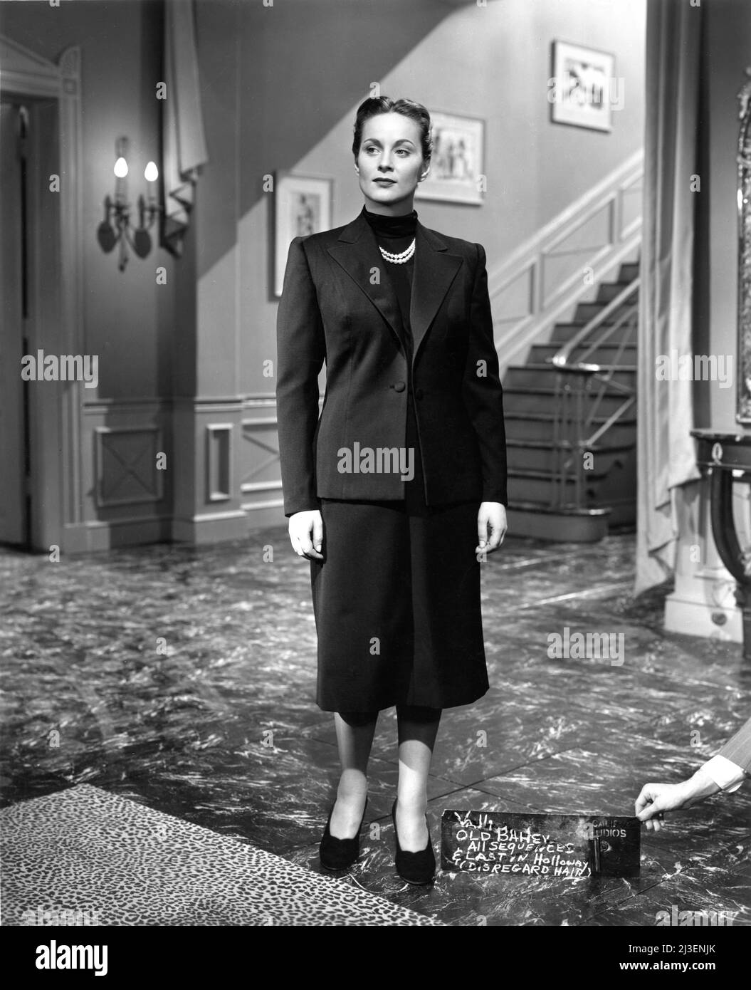ALIDA VALLI Costume Test de référence pour LE cas PARADINE 1947 réalisateur ALFRED HITCHCOCK roman Robert Hichens adaptation Alma Reville scénario David O. Selznick musique Franz Waxman costume design Travis Banton Vanguard films / Selznick International Pictures Banque D'Images