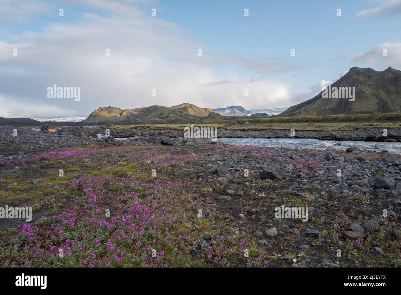 Île Hochland, montagnes d'Islande Banque D'Images