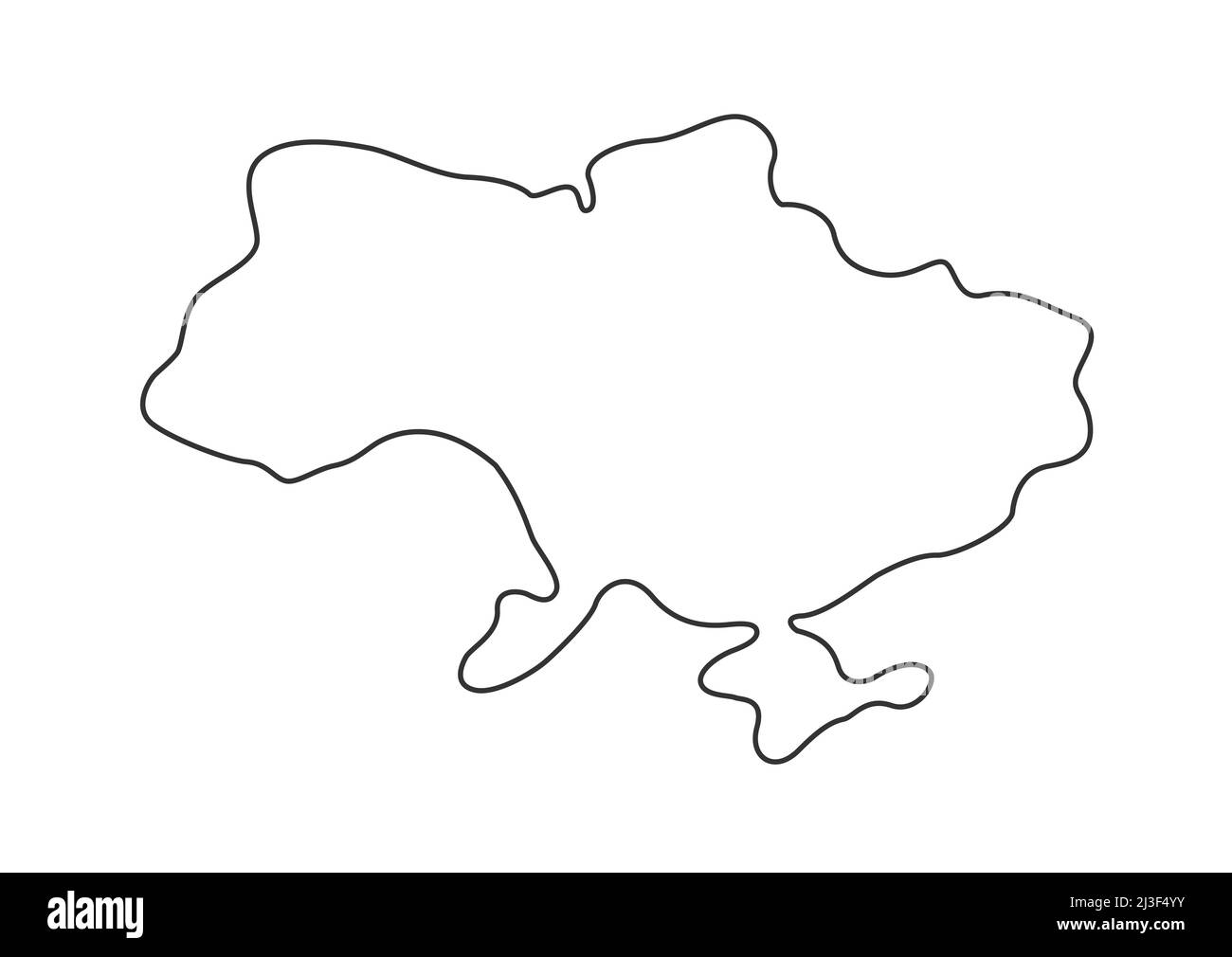 Carte simple de l'Ukraine. Illustration vectorielle Illustration de Vecteur