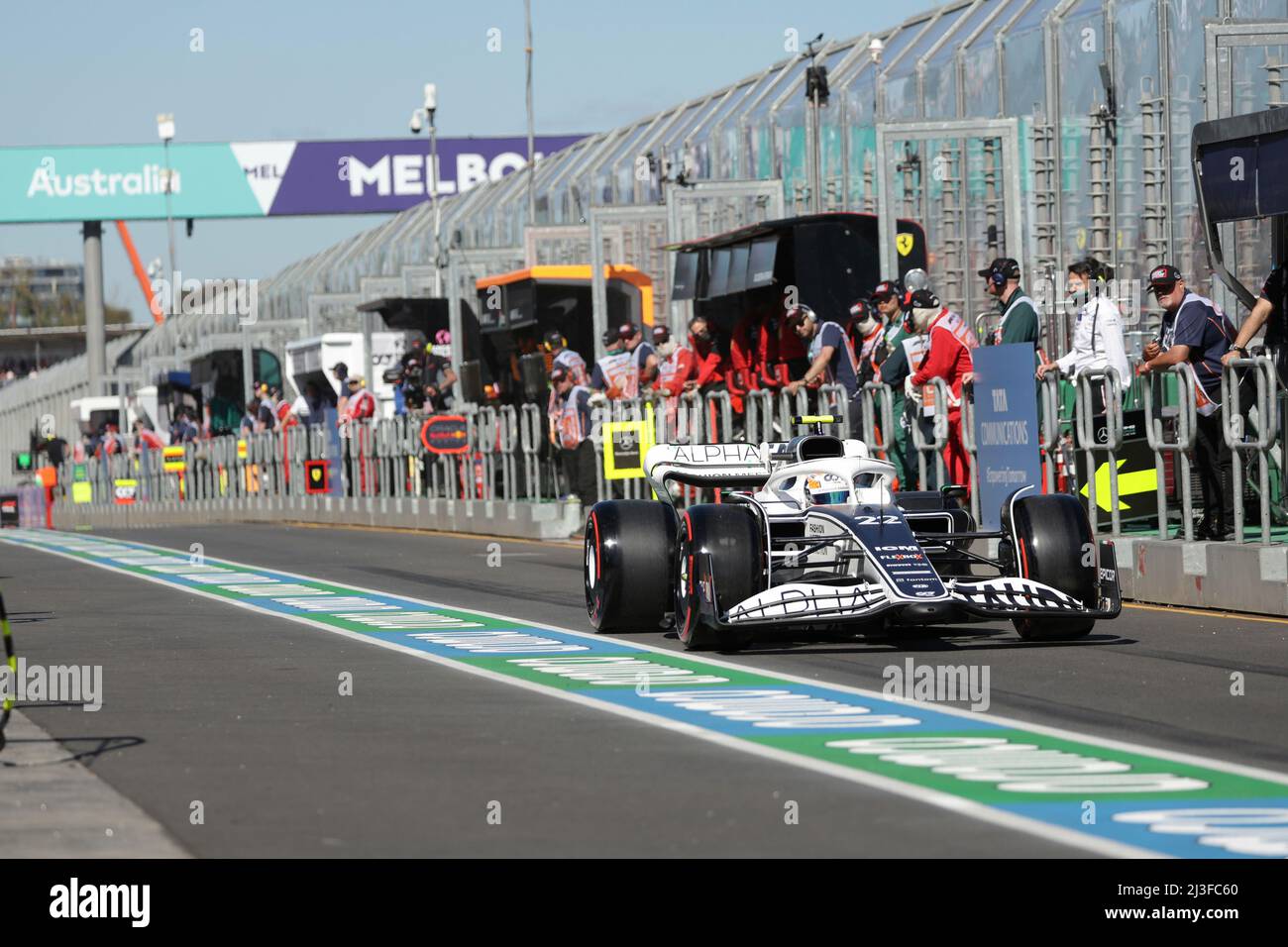 Melbourne, Australie. 08th avril 2022. 04/08/2022, Albert Park, Melbourne, FORMULE 1 ROLEX AUSTRALIAN GRAND PRIX 2022, sur la photo Yuki Tsunoda (JPN), Scuderia AlphaTauri crédit: dpa/Alay Live News Banque D'Images