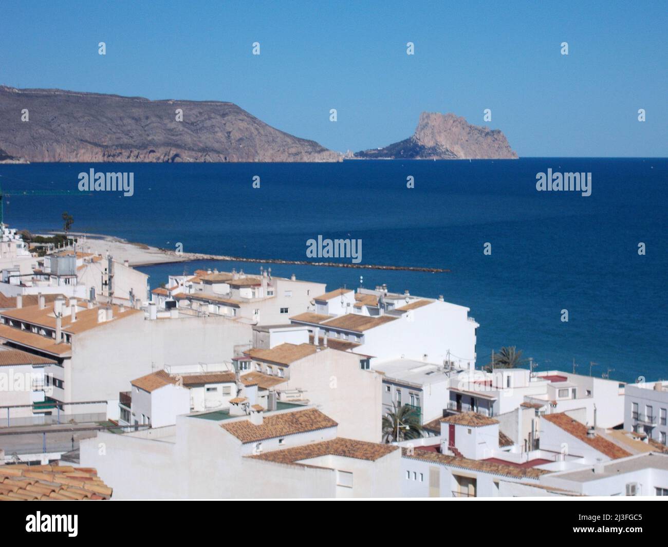 Commune d'Altea située, province d'Alicante, côte méditerranéenne, la Costa Blanca, Communauté Valencienne, En Espagne. Photographie horizontale Banque D'Images