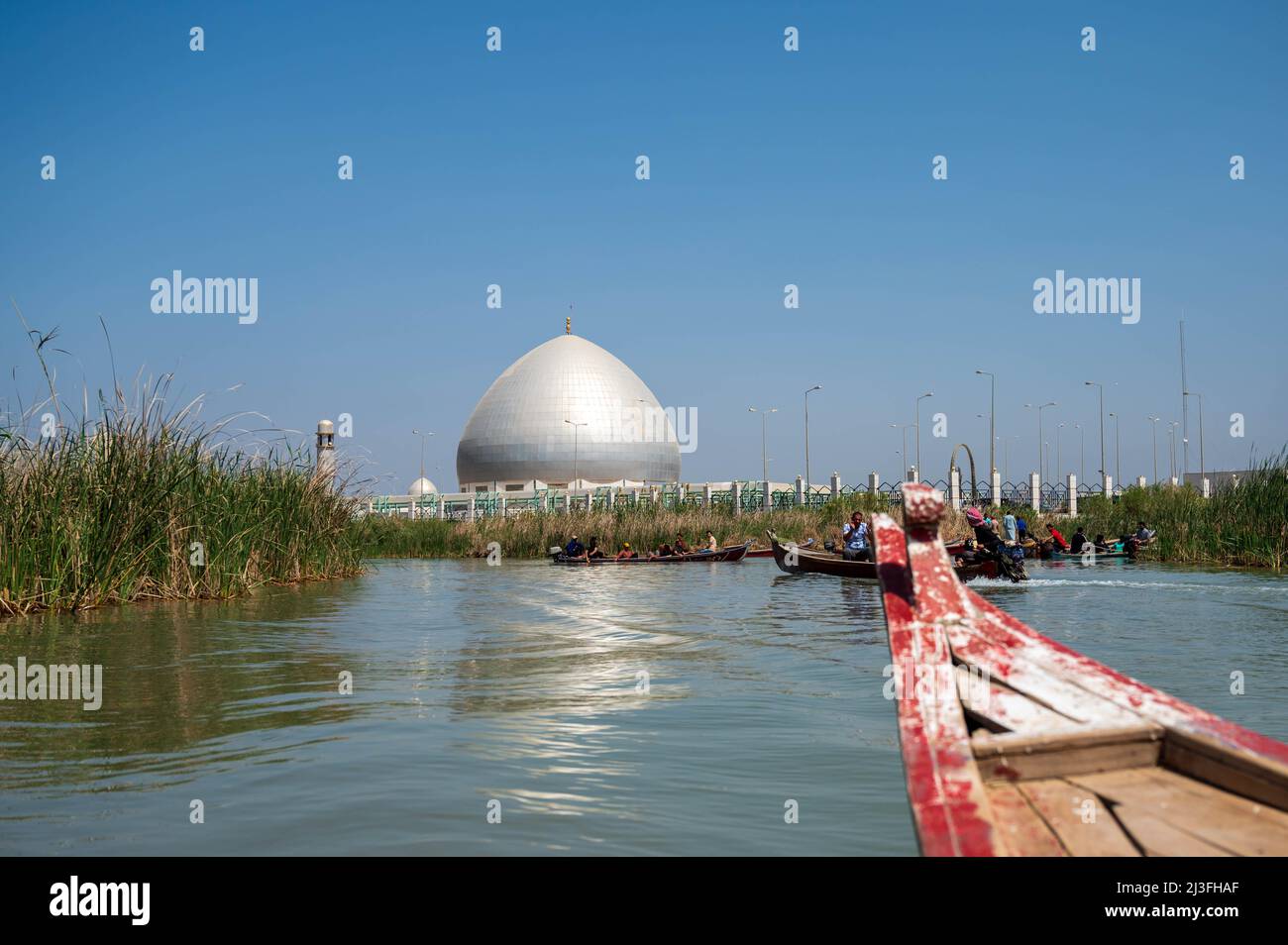 Monument des martyrs à Chabaish, en Irak, est dédié aux victimes de l'assèchement des marais par Saddam Hussein en 1991 Banque D'Images