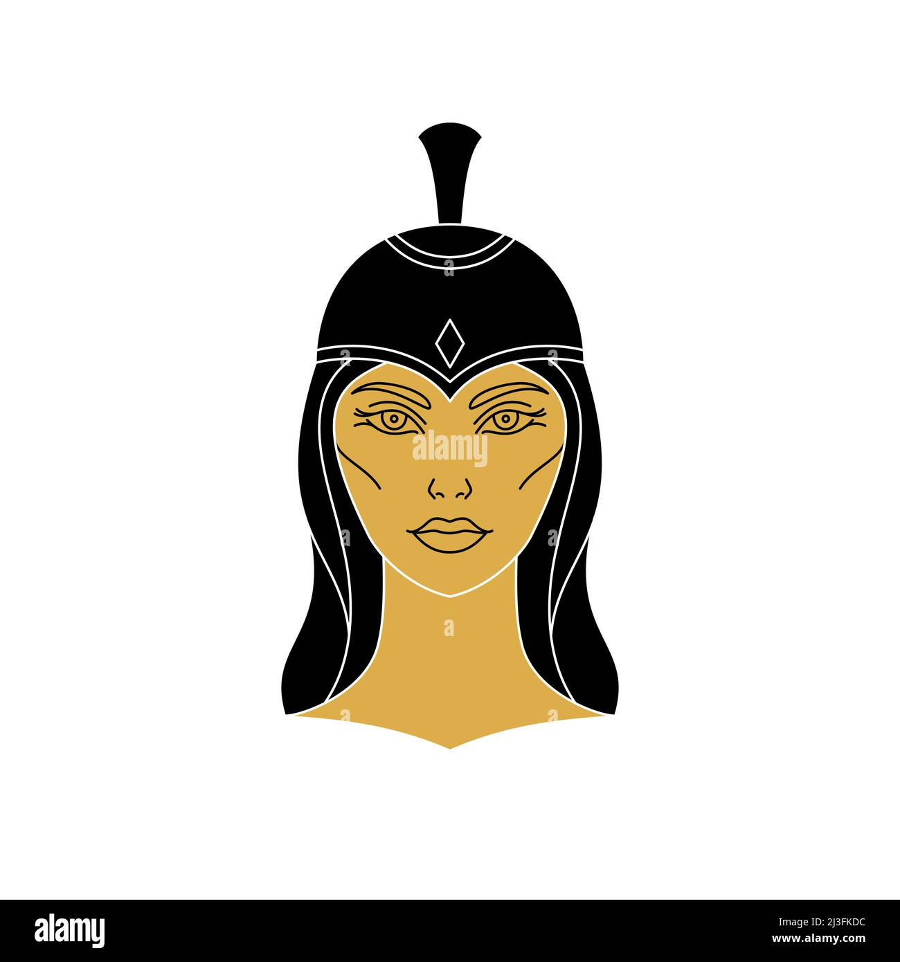 La déesse grecque Athena Illustration de Vecteur