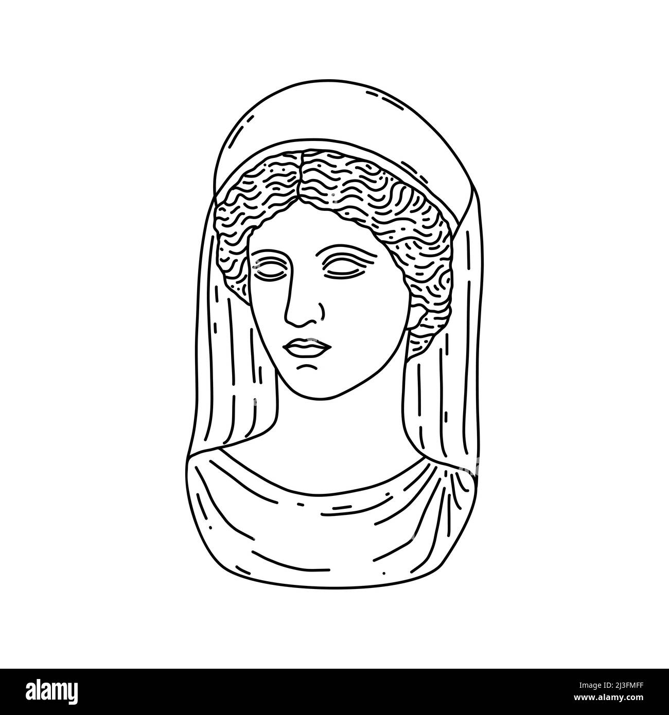 Déesse grecque Demeter Illustration de Vecteur