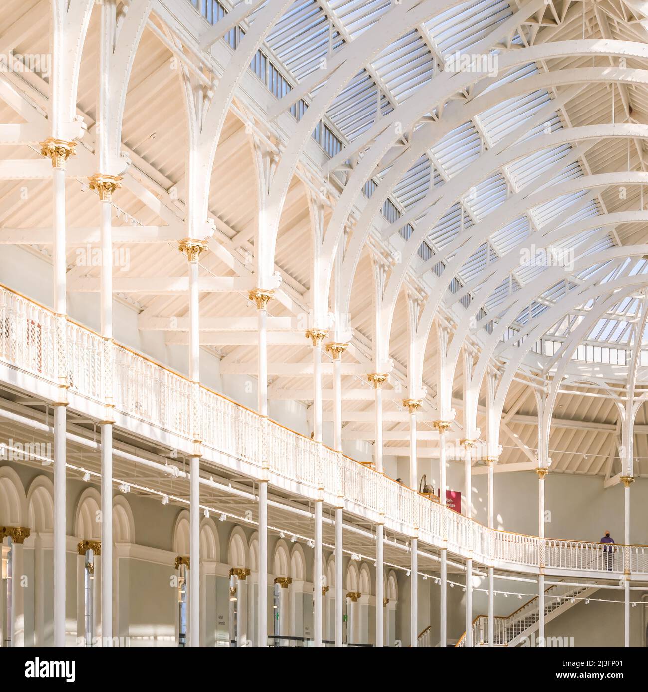 Edinburgh, Écosse, Royaume-Uni - Musée national d'Écosse par Francis Fowke (rénovation par Gareth Hopkins Architects), espace de galerie principal Banque D'Images