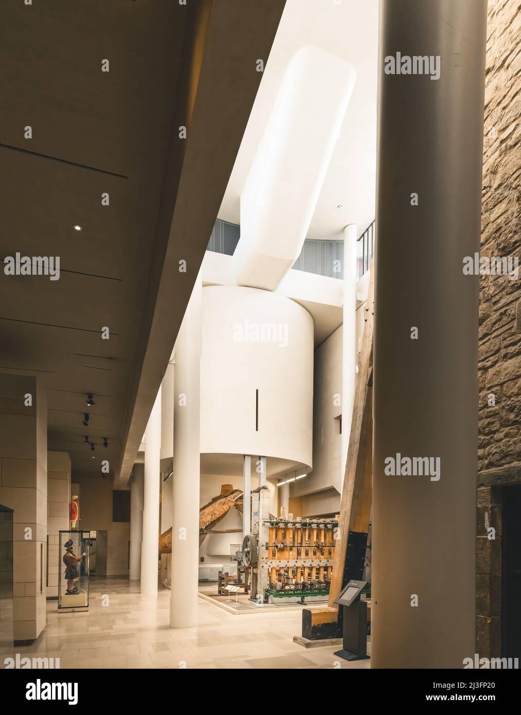 Édimbourg, Écosse, Royaume-Uni - extension du musée national d'Écosse par Benson & Forsyth, intérieur Banque D'Images