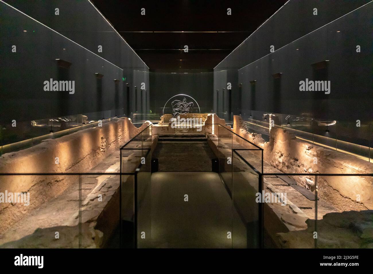 Londres Mithraeum, Walbrook, ville de Londres. Banque D'Images