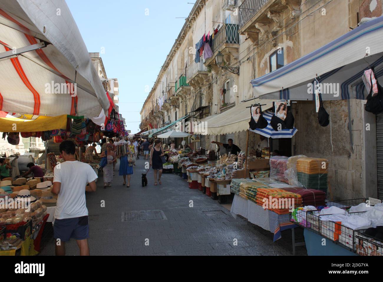 Marché de rue sicilien, Ortega, Syracuse Banque D'Images