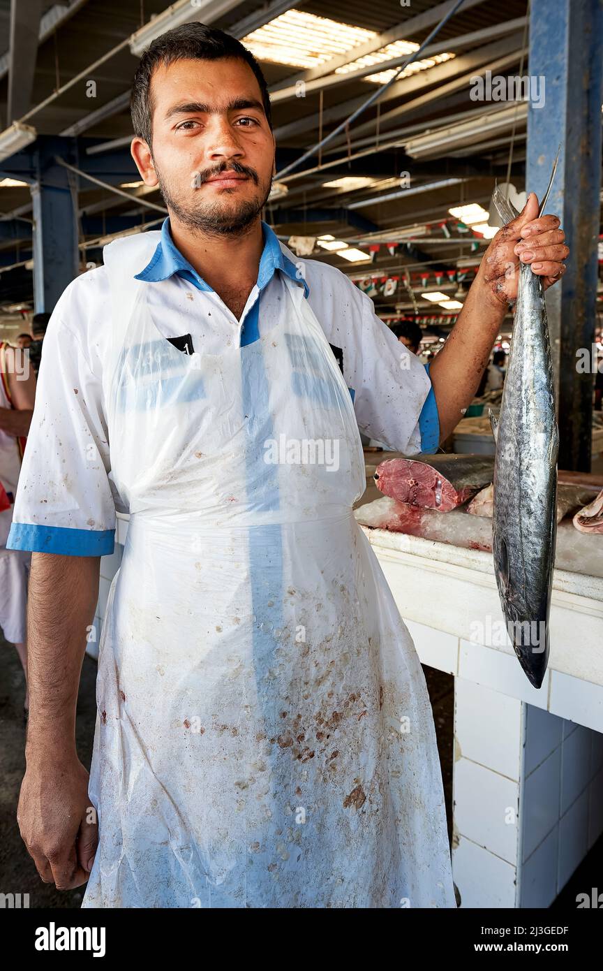 Dubaï. EAU. Le marché aux poissons Banque D'Images