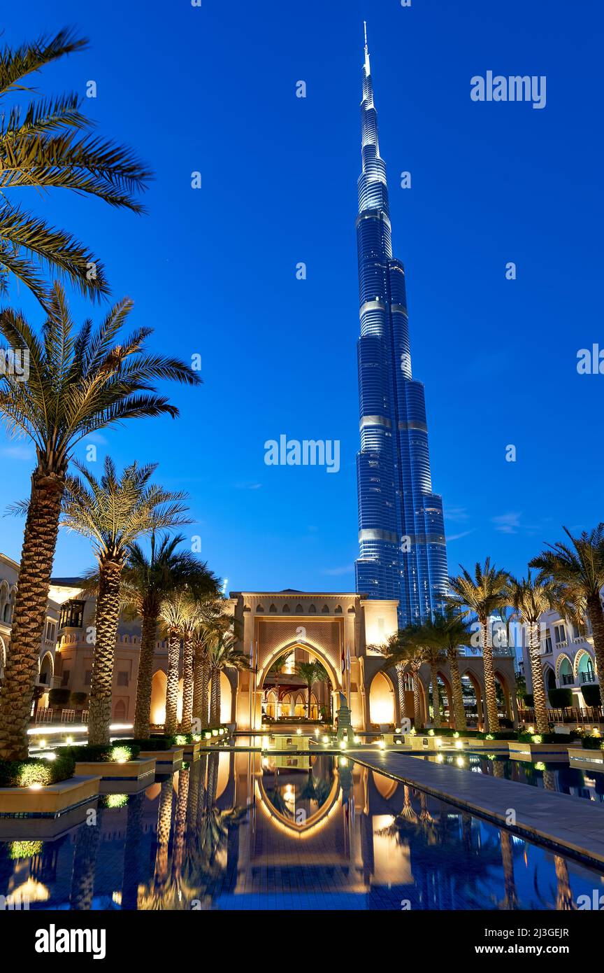 Dubaï. EAU. Burj Khalifa Banque D'Images